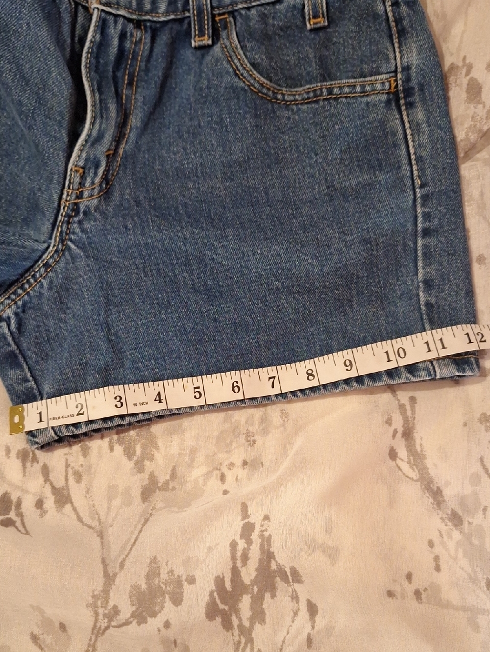 Levi's Blue High-Rise Denim Shorts - Picture 10 of 10